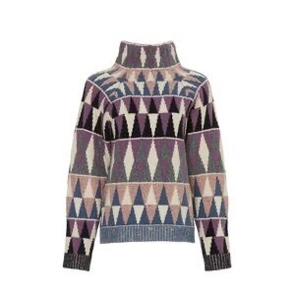 Altuzarra Stilbo Jacquard Knit Turtleneck Sweater Size Medium - Picture 5 of 11